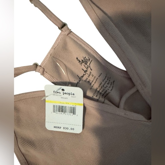 NWT Free People Intimately Fp Move Along Racerback Pink Bodysuit, Size M/L - Picture 4 of 4